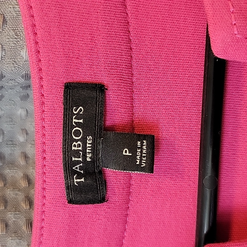 Talbots Cute Vintage Look Pink Shift Dress With Bow Size P - XS or 0/2 - Picture 3 of 5